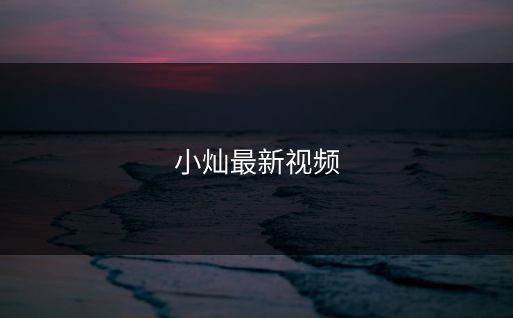 小灿最新视频 小灿最新视频